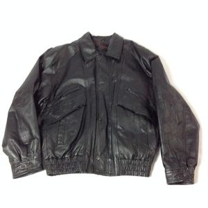 Phase Two Men's Jacket Faux Leather Black Size M